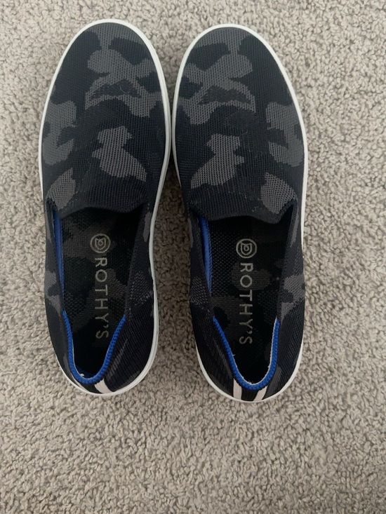 Rothy's Shoes - Rothy’s The Sneaker Camo Knit Slip On Shoes Black Blue Women’s 8